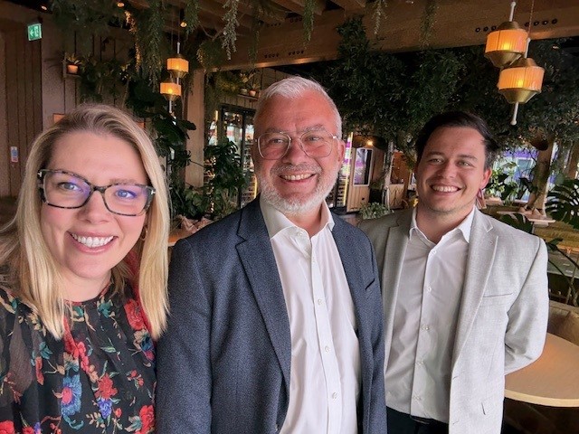Erin in London with other WRB Colleagues